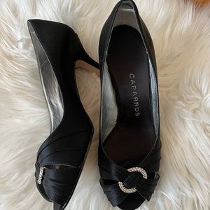 Caparros Ethel black peep toe heels 7